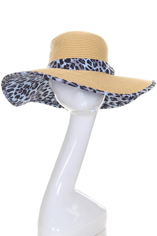 CC Brand Leopard Print Sun Hat