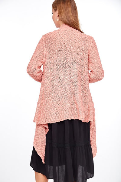 Reverse Seam Draped Cardigan