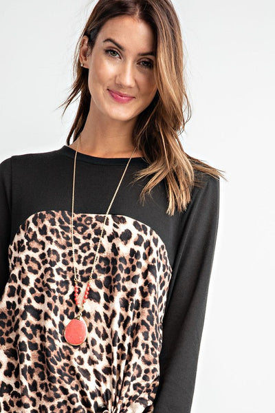Animal Printed Long Sleeve Top