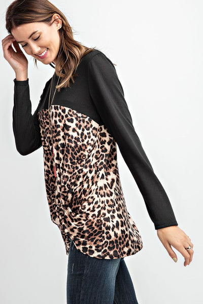 Animal Printed Long Sleeve Top