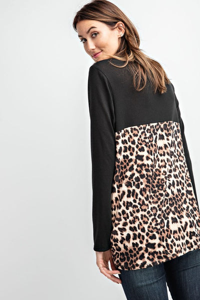 Animal Printed Long Sleeve Top