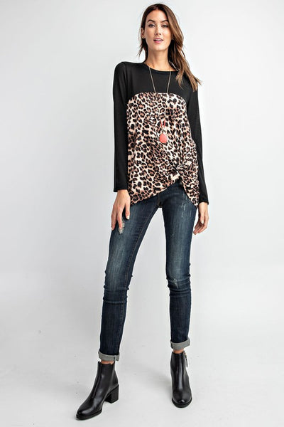 Animal Printed Long Sleeve Top