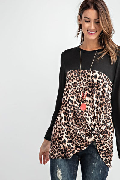 Animal Printed Long Sleeve Top