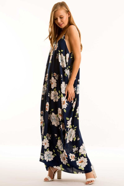 Floral Spaghetti Strap Maxi Dress