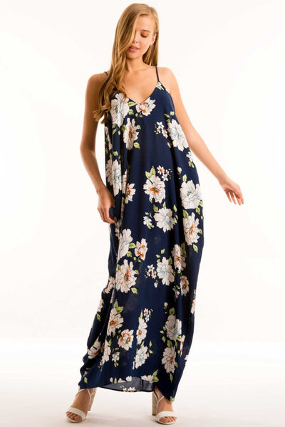 Floral Spaghetti Strap Maxi Dress