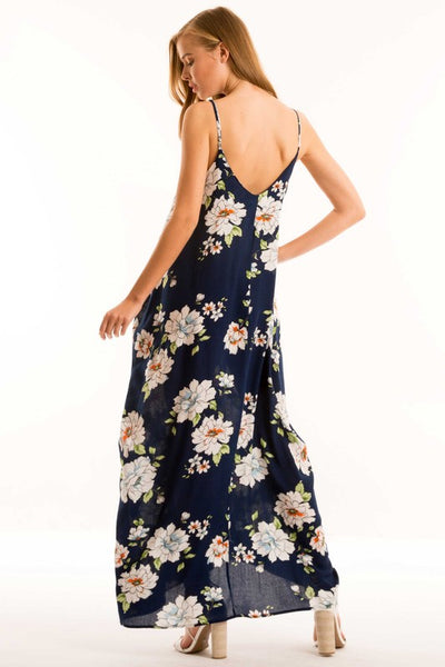 Floral Spaghetti Strap Maxi Dress