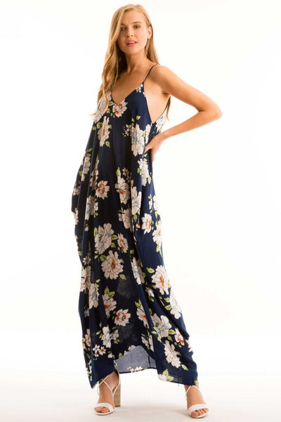 Floral Spaghetti Strap Maxi Dress