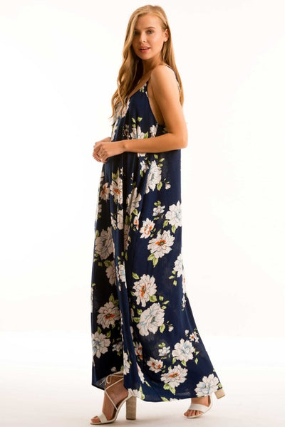 Floral Spaghetti Strap Maxi Dress