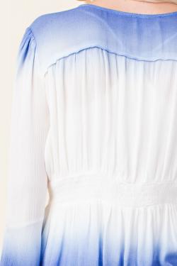 Dip Dye Flared Sleeve Open Front Top