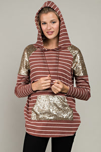 Sequin Hoodie Top