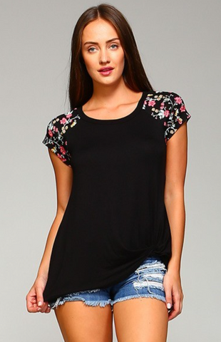 Twist Front Tunic Top